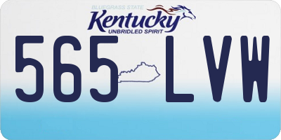 KY license plate 565LVW