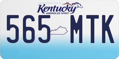 KY license plate 565MTK