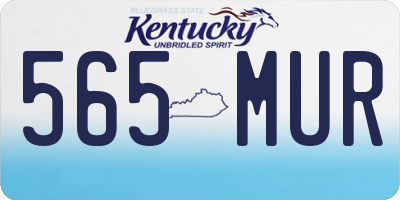 KY license plate 565MUR