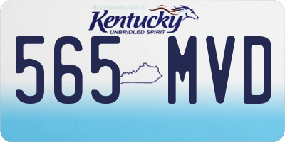 KY license plate 565MVD