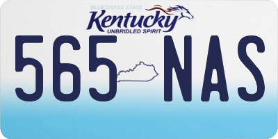 KY license plate 565NAS