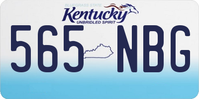 KY license plate 565NBG