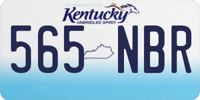 KY license plate 565NBR