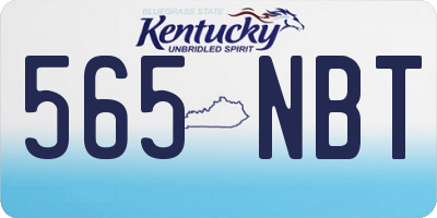 KY license plate 565NBT