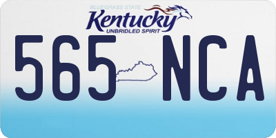 KY license plate 565NCA