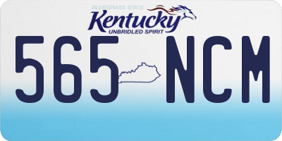 KY license plate 565NCM