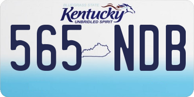 KY license plate 565NDB