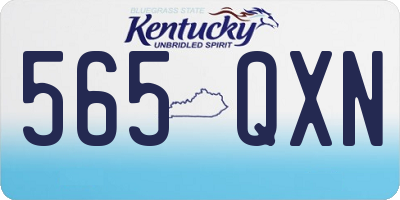 KY license plate 565QXN