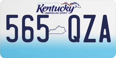 KY license plate 565QZA