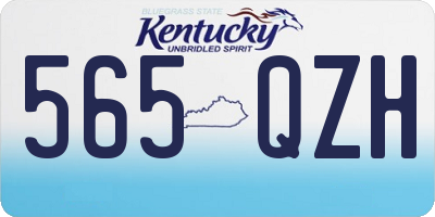 KY license plate 565QZH