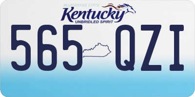 KY license plate 565QZI