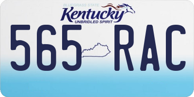 KY license plate 565RAC