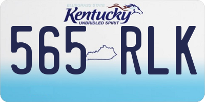 KY license plate 565RLK