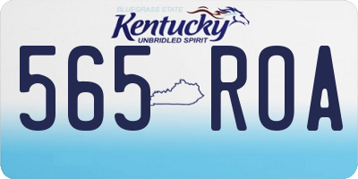 KY license plate 565ROA