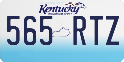 KY license plate 565RTZ