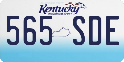 KY license plate 565SDE