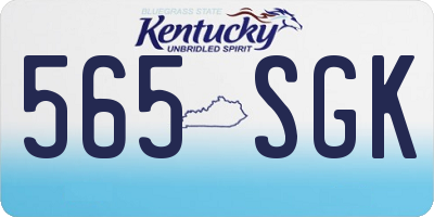 KY license plate 565SGK