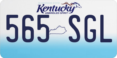 KY license plate 565SGL
