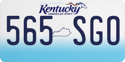 KY license plate 565SGO
