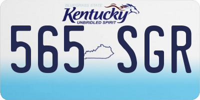 KY license plate 565SGR