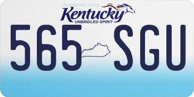KY license plate 565SGU