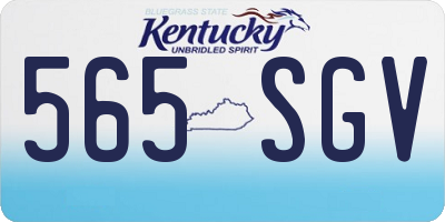 KY license plate 565SGV
