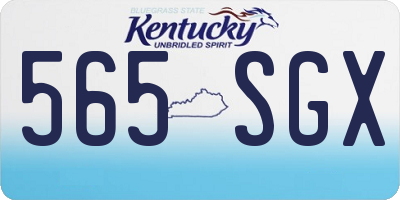 KY license plate 565SGX