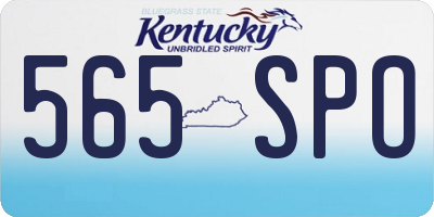 KY license plate 565SPO