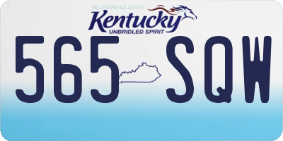 KY license plate 565SQW