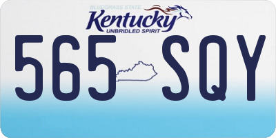 KY license plate 565SQY