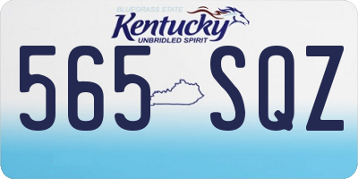KY license plate 565SQZ