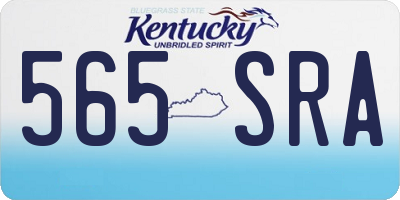 KY license plate 565SRA