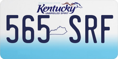 KY license plate 565SRF