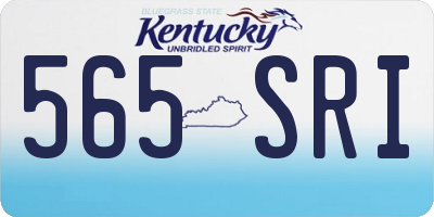 KY license plate 565SRI