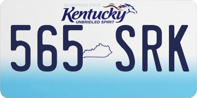 KY license plate 565SRK