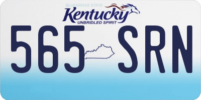 KY license plate 565SRN