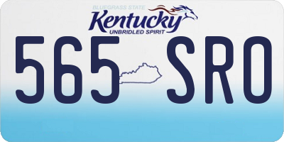 KY license plate 565SRO