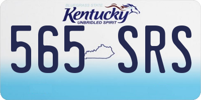 KY license plate 565SRS