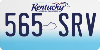KY license plate 565SRV