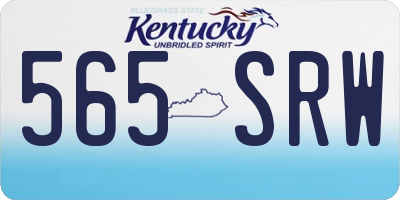 KY license plate 565SRW