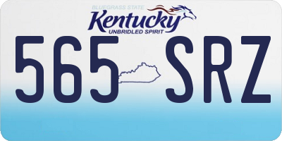 KY license plate 565SRZ