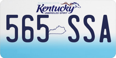 KY license plate 565SSA