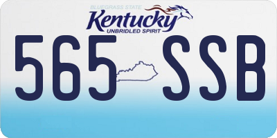 KY license plate 565SSB