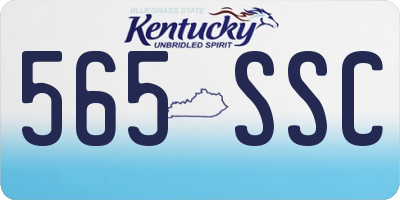 KY license plate 565SSC
