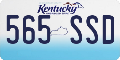 KY license plate 565SSD