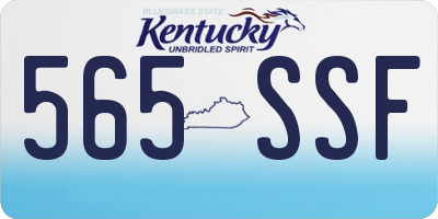 KY license plate 565SSF