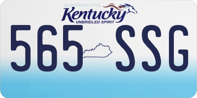 KY license plate 565SSG