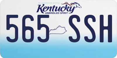 KY license plate 565SSH