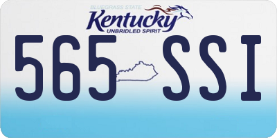 KY license plate 565SSI