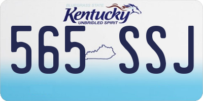 KY license plate 565SSJ
